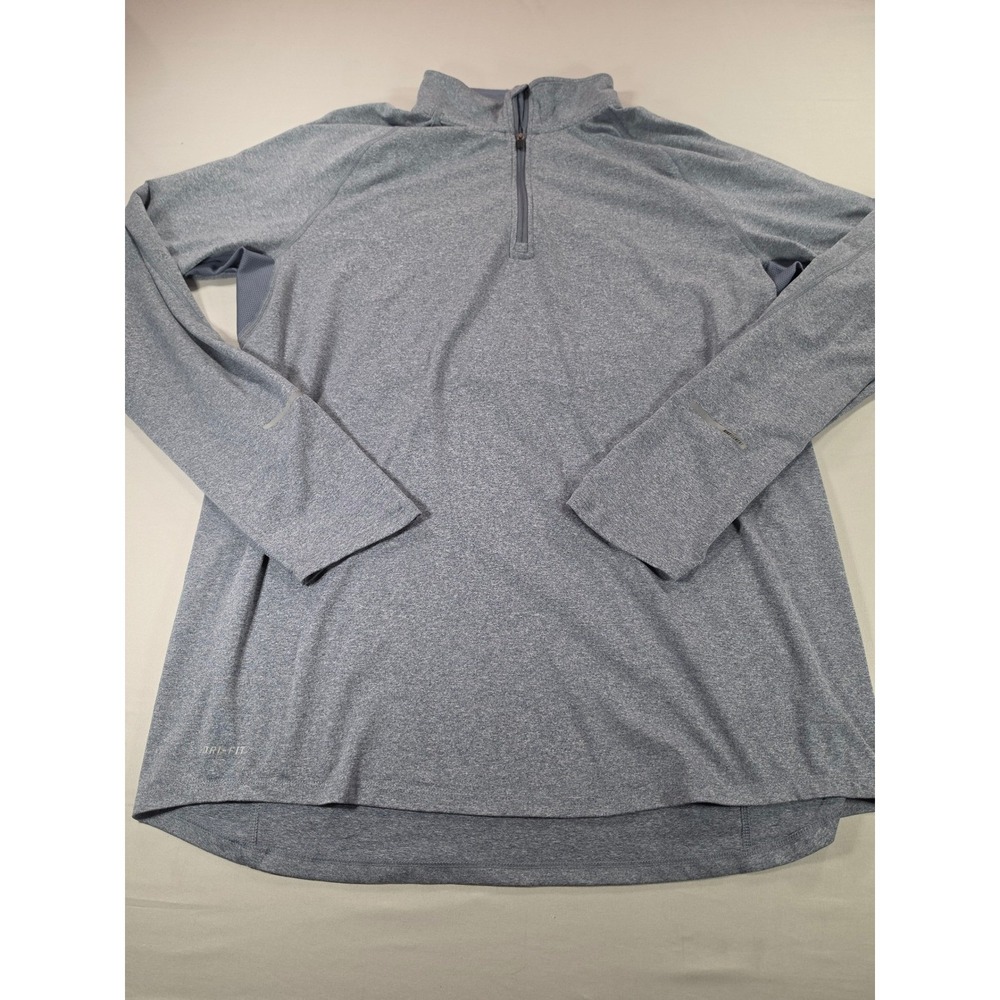 Nike Element Running Dri-FIT Half Zip Pullover Mens Large Blue Gray Heather L